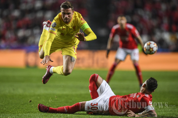 Liverpool Hajar Benfica pada Leg 1 Perempat Final Liga Champions