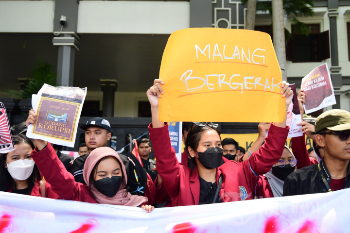 Mahasiswa Malang Raya Demo Tolak Pengesahan KUHP