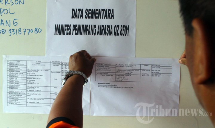 Manifest AirAsia QZ8501