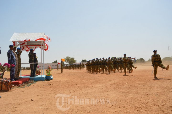 Medali Parade Satgas Indobatt-01 di Darfur