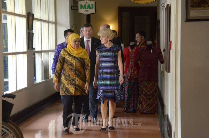 Menlu Australia Julie Bishop Bertemu Gubernur Khofifah