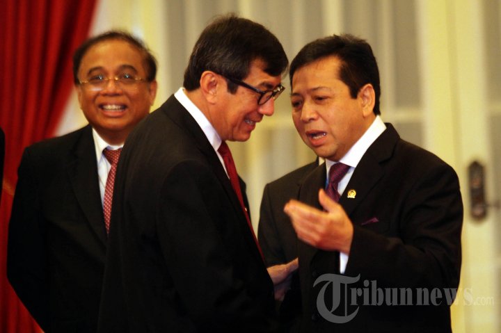 Menteri Hukum dan HAM Berbincang dengan Ketua DPR RI