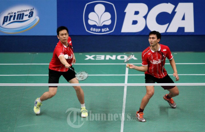 Mohammad Ahsan/Hendra Setiawan kalahkan Andrew Ellis/Peter Mills