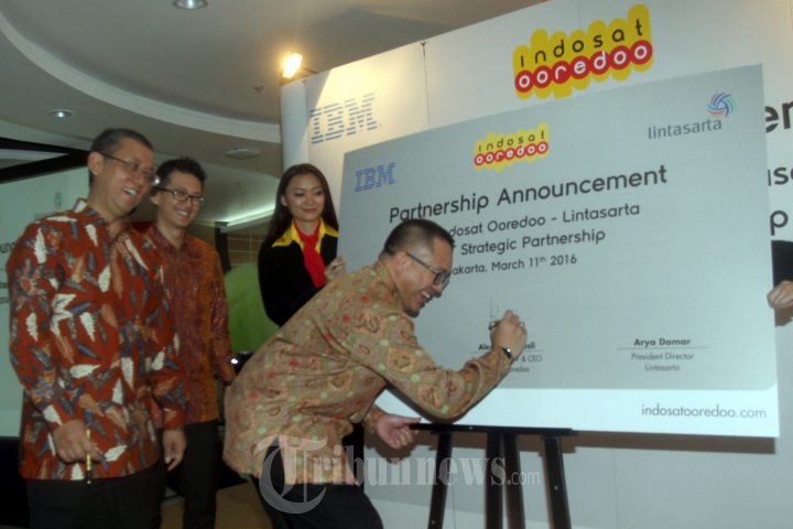 MoU Indosat-Lintassarta-IBM