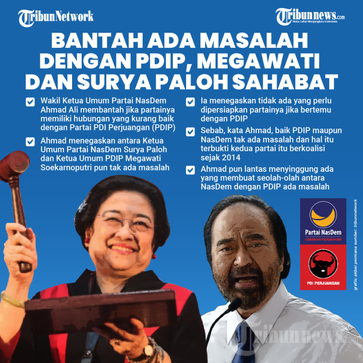 Nasdem: Megawati dan Surya Paloh Sahabat