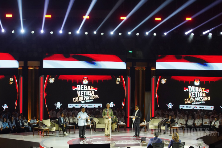 Panasnya Suasana Debat Ketiga Calon Presiden 2024