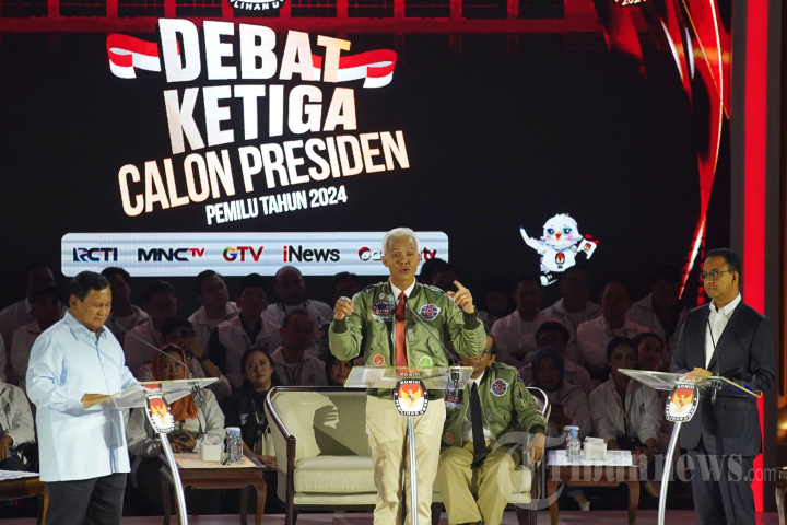 Panasnya Suasana Debat Ketiga Calon Presiden 2024