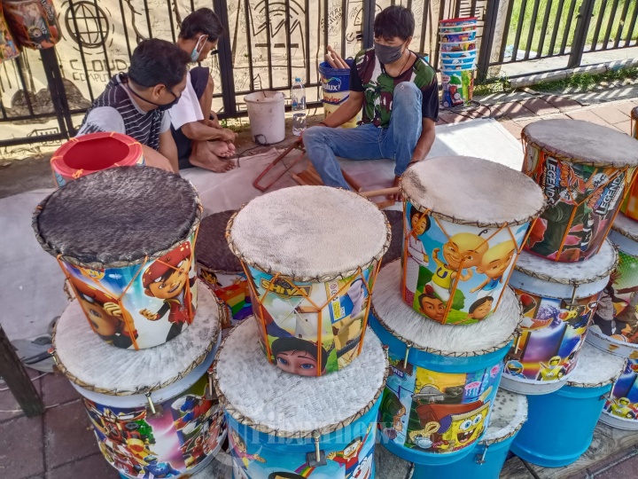 Pandemi Covid-19 Penjual Bedug Ramadan Sepi Pembeli