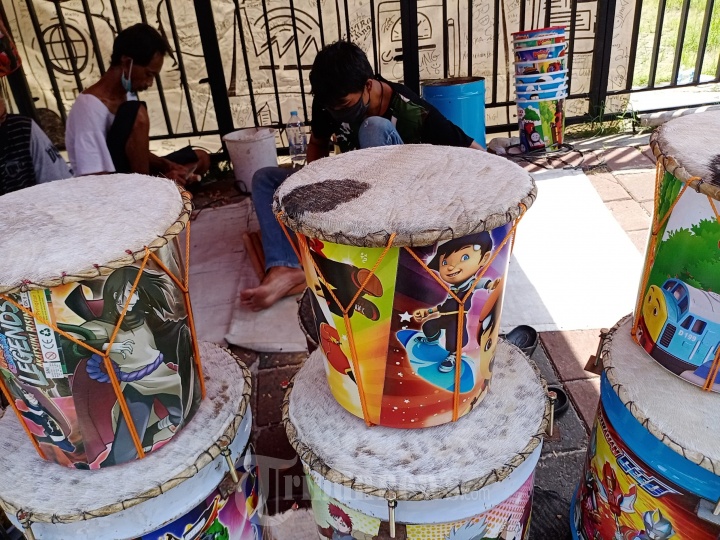 Pandemi Covid-19 Penjual Bedug Ramadan Sepi Pembeli