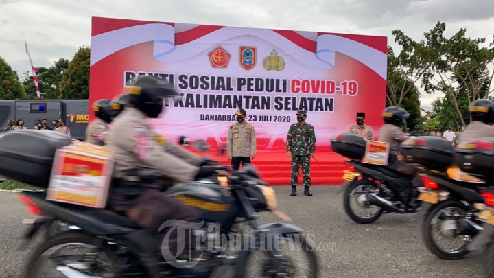 Panglima TNI Melepas Ratusan Babinsa dan Bhabinkamtibmas Pengantar Bansos