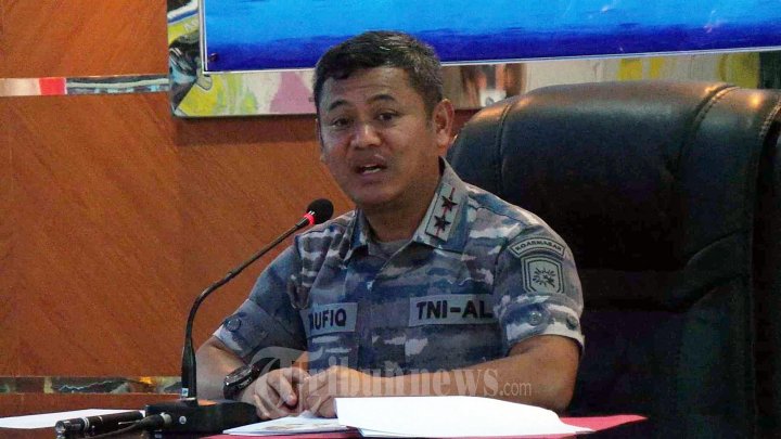 Pankoarmabar Laksda A Taufiq R Bersama Jajarannya Konpers