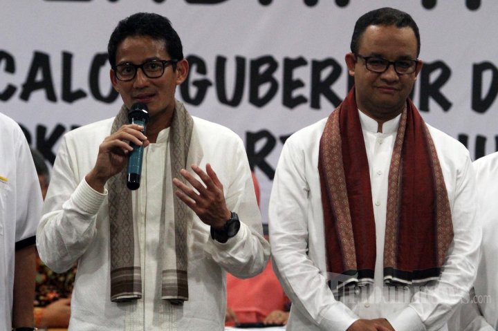Pasangan Anies Sandiaga Daftar Pilgub DKI Jakarta