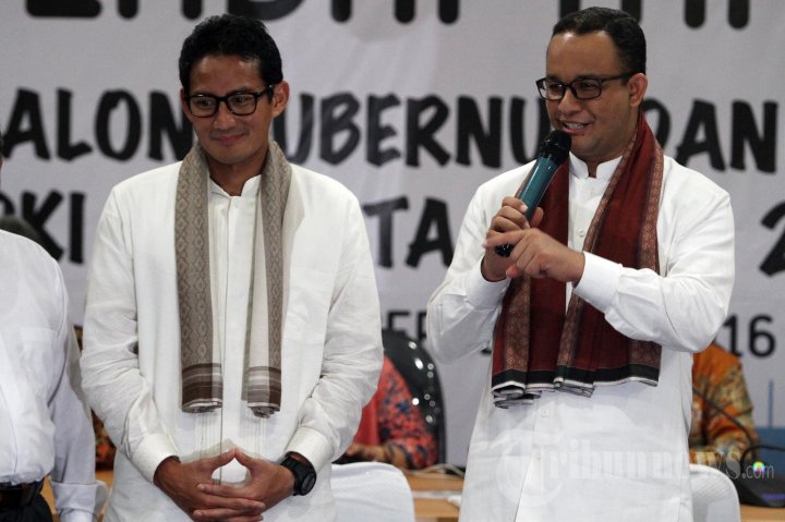 Pasangan Anies Sandiaga Daftar Pilgub DKI Jakarta