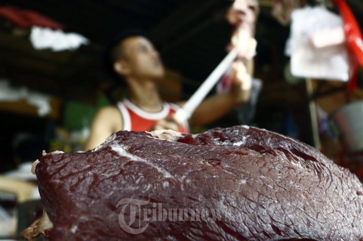 Pedagang Daging Sapi di Pasar Benhil Jakarta