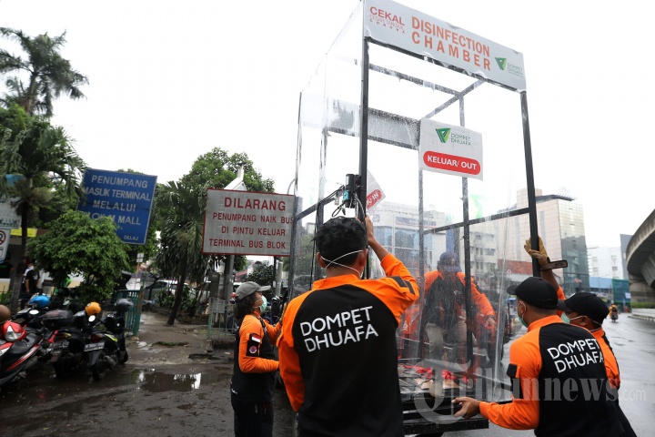 Pemasangan Disinfection Chamber di Kawasan Blok M