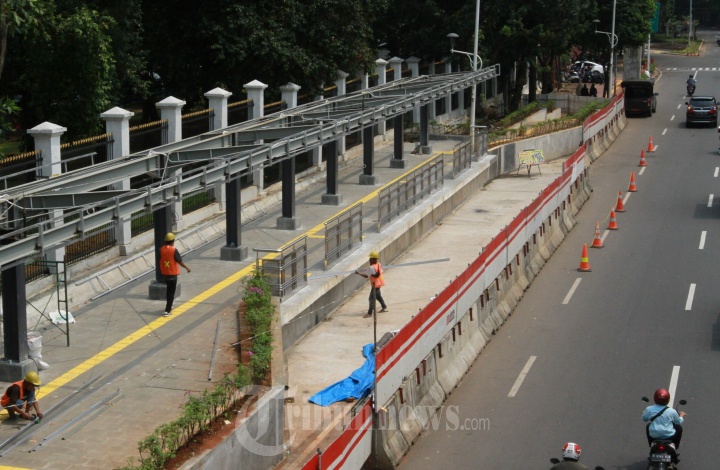 Pembangunan Halte Stasiun KA Palmerah