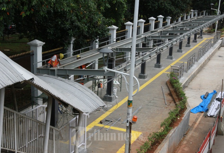 Pembangunan Halte Stasiun KA Palmerah
