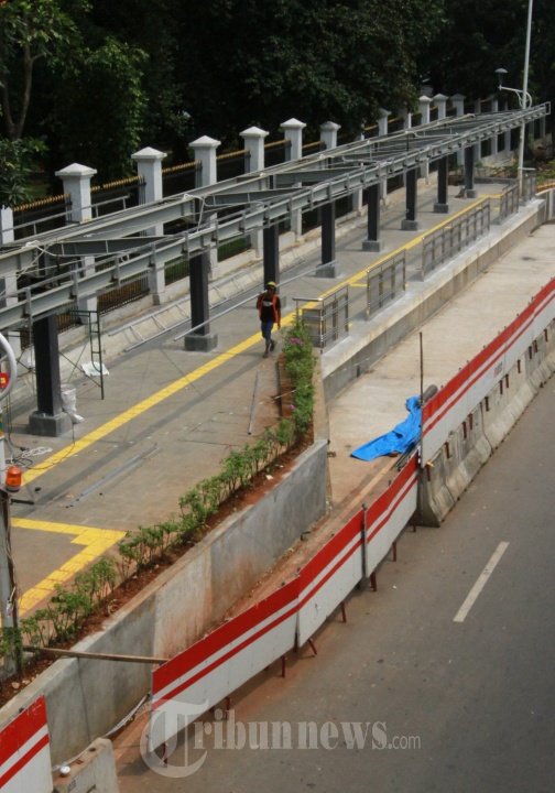Pembangunan Halte Stasiun KA Palmerah