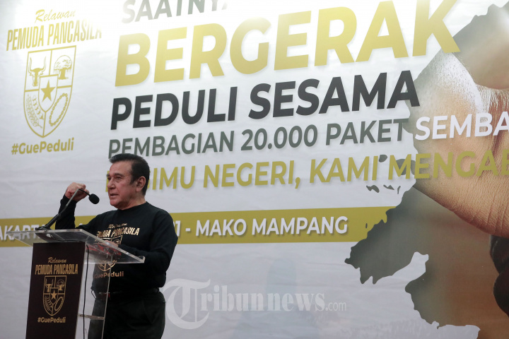Pemuda Pancasila Bagikan Paket Sembako Terdampak COVID-19