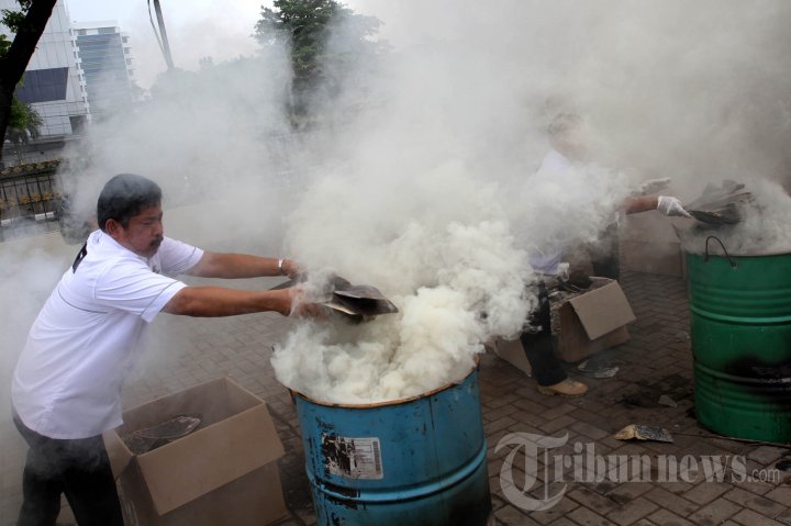 Pemusnahan Barang Bukti Perdagangan Satwa Langka
