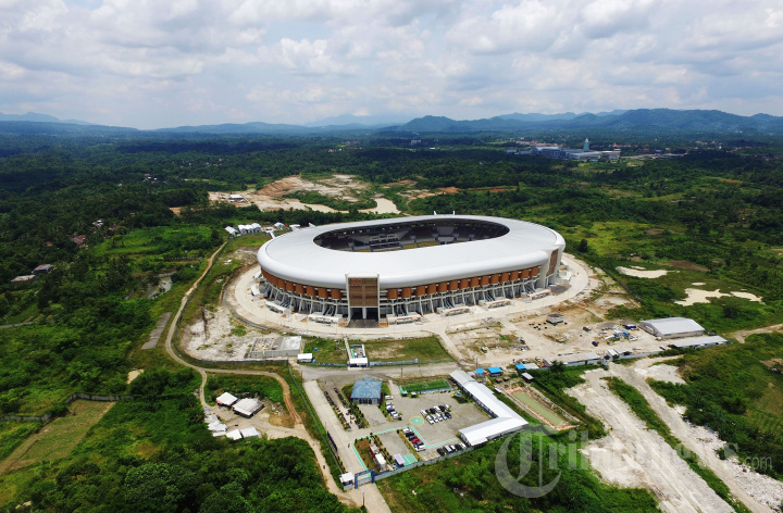 Penampakan Banten International Stadium (BIS) dari Udara