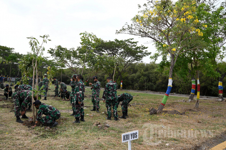 Penanaman Pohon Tabebuya Serentak di Koarmada II