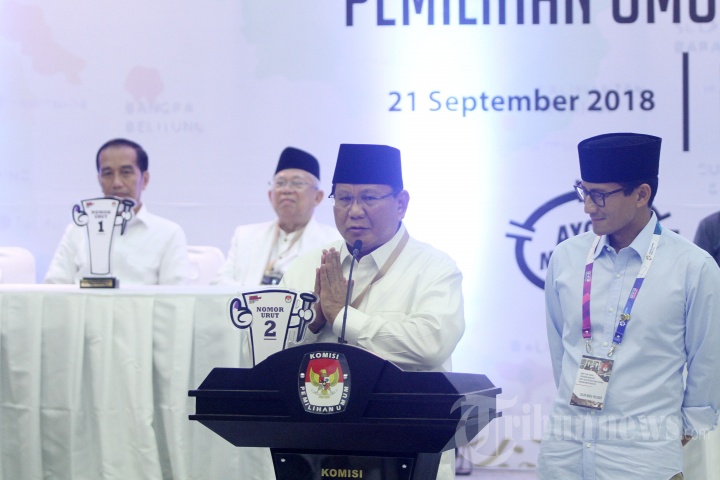 Penetapan Nomor Urut Capres dan Cawapres