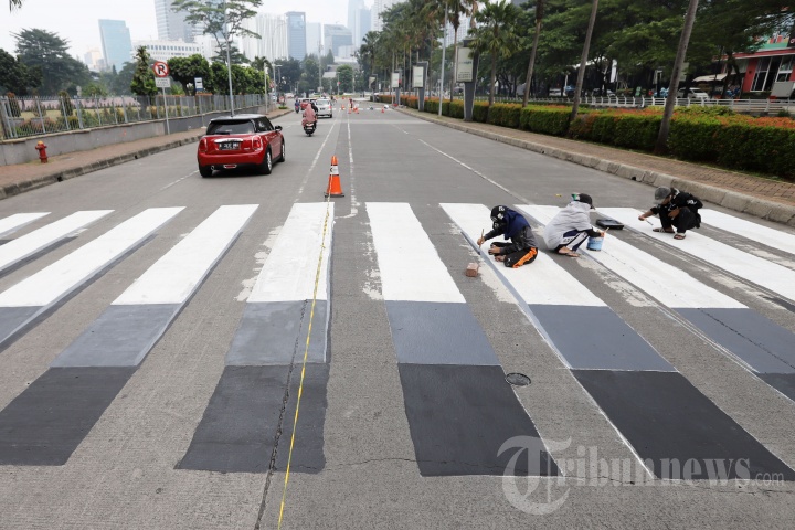 Pengecatan Zebra Cross 3D