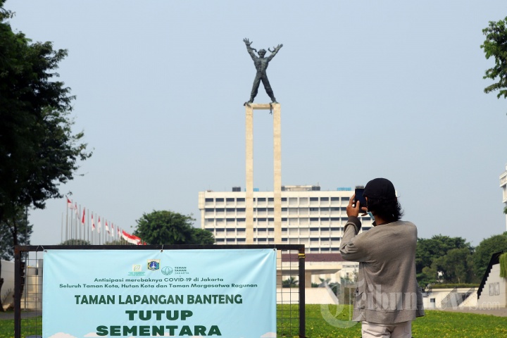Pengetatan PSBB, Taman Lapangan Banteng Kembali Ditutup