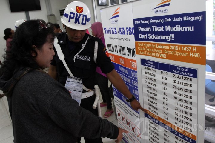 Penjualan Tiket Kereta Api Lebaran Mulai Dibuka