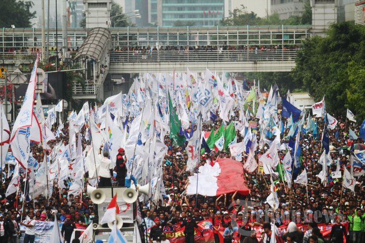 Peringatan May Day di Jakarta