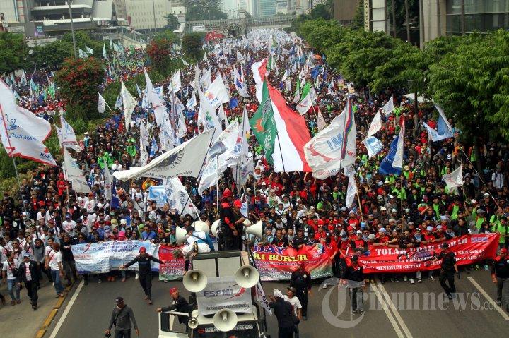 Peringatan May Day di Jakarta