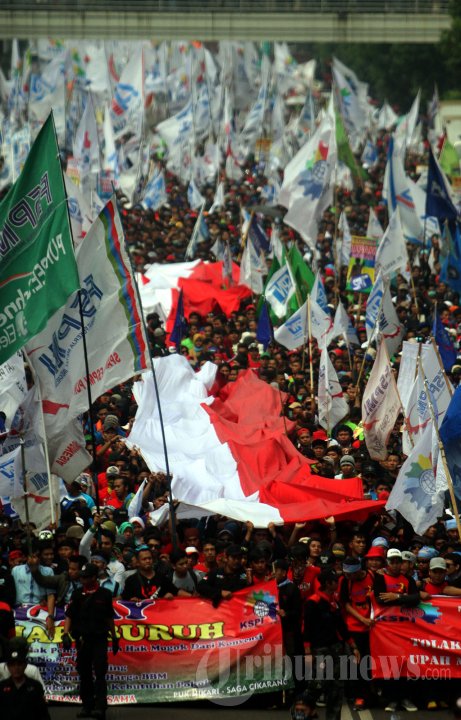 Peringatan May Day di Jakarta