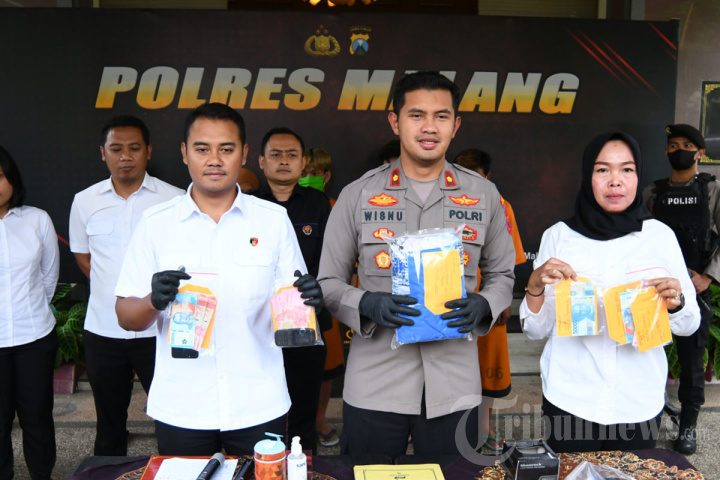 Polres Malang Rilis Tersangka TPPO