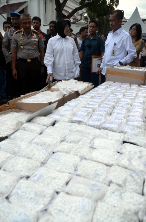 Polrestabes Surabaya Bongkar Peredaraan 5 Juta Pil Koplo