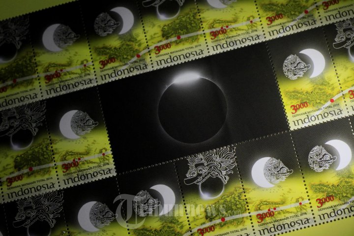 Pos Indonesia Luncurkan Perangko Gerhana Matahari