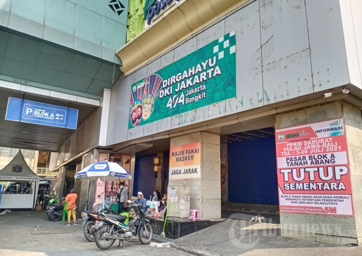 PPKM Darurat, Pasar Tanah Abang Tutup