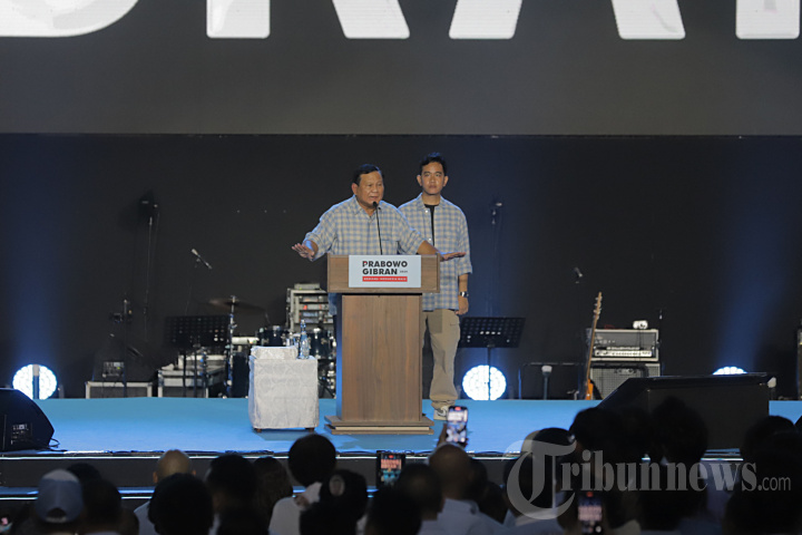 Prabowo-Gibran Berikan Pidato Kawal Suara Rakyat