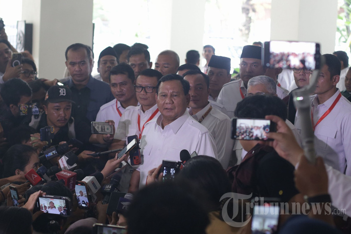 Prabowo Hadiri Rapimnas Partai Gerindra
