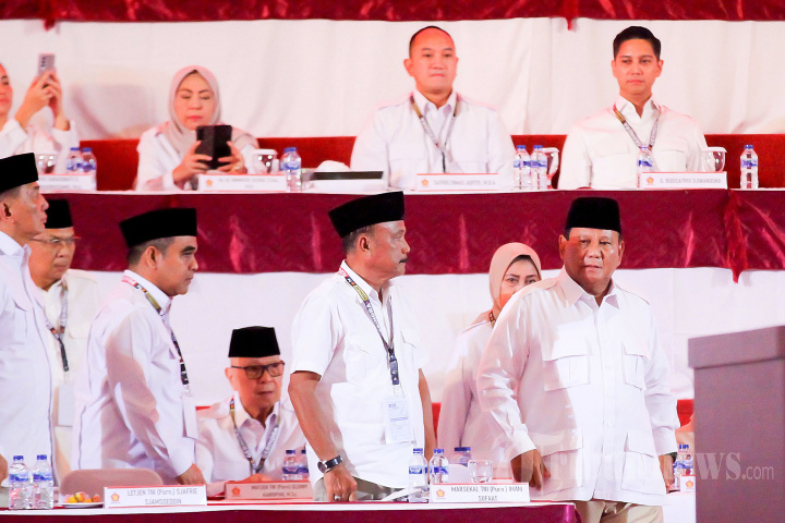 Prabowo Subianto Pimpin Rakornas Internal Partai Gerindra