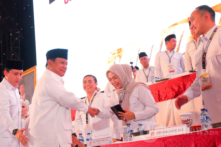 Prabowo Subianto Pimpin Rakornas Internal Partai Gerindra