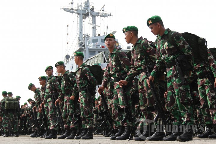 Prajurit Pulang Bertugas dari Perbatasan