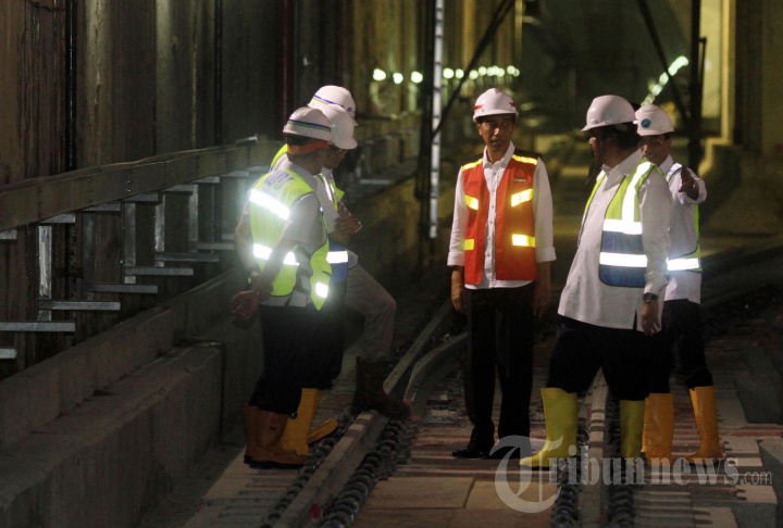 Jelang Asian Games, Presiden Joko Widodo Tinjau Progres Proyek MRT