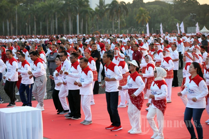 Presiden Joko Widodo Turut Senam Poco Poco