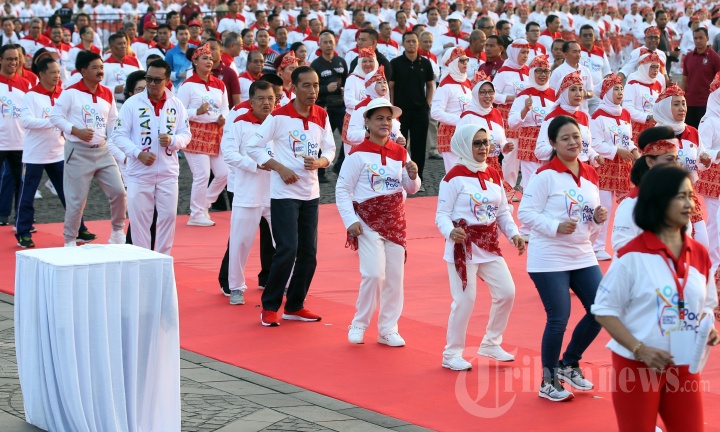 Presiden Joko Widodo Turut Senam Poco Poco