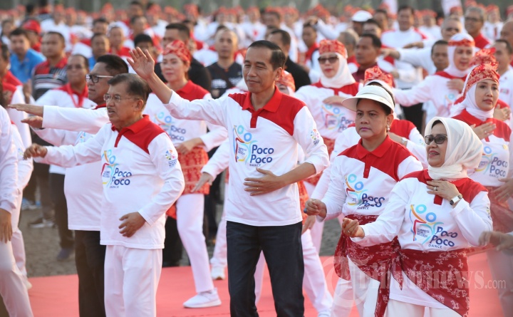 Presiden Joko Widodo Turut Senam Poco Poco