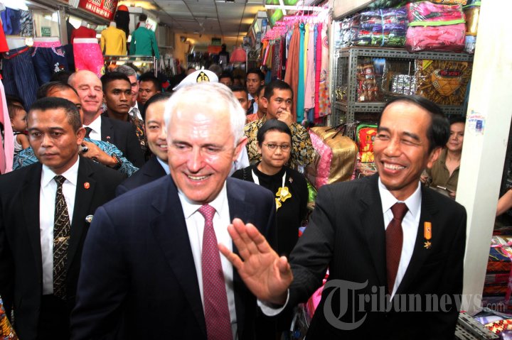 Presiden Jokowi Dan PM Australia Kunjungi Pasar Tanah Abang