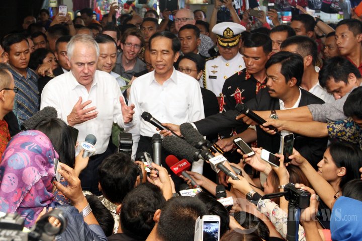 Presiden Jokowi Dan PM Australia Kunjungi Pasar Tanah Abang