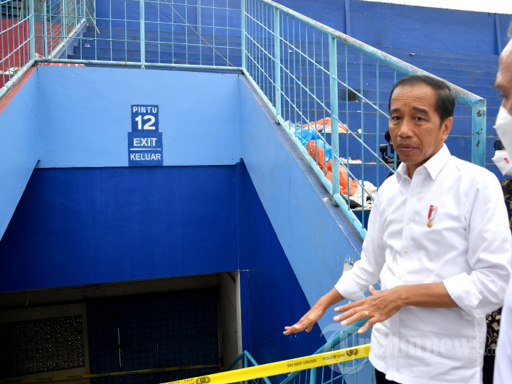 Presiden Jokowi Kunjungi Stadion Kanjuruhan