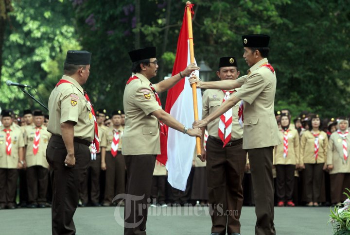 Presiden Jokowi Lepas Kontingen Pramuka Jambore Ke Jepang